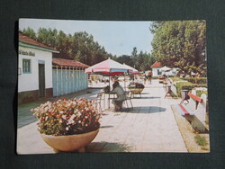 Képeslap,Mezőkövesd,Zsóri gyógyfürdő,strand,medence,öltöző látkép,részlet 1968-