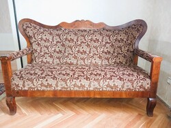 Biedermeier kanapé sofa intarzia díszítéssel