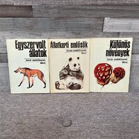 Móra Kiadó: Búvár zsebkönyvek: Különleges növények; Állatkerti emlősök; Egyszervolt állatok könyvcso