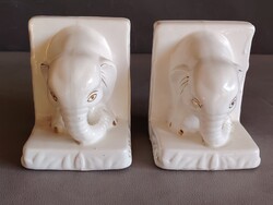 Porcelán elefánt konyvtamasz párban ALKUDHATÓ