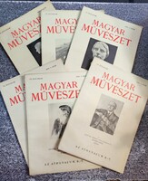 6 kötet Magyar Művészet VI. évfolyam 1930. 1-2-3-5-6-8 as számok