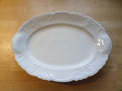 Antik szecessziós Bohemia (Austria) fehér porcelán pecsenyés tál 28 x 39 cm