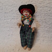 Bohóc porcelán baba 34 cm
