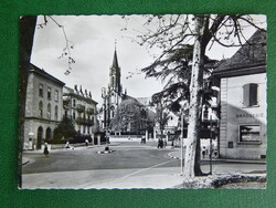 Képeslap Svájc 1962. Vevey, katolikus templom, reklámbélyegzéssel