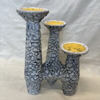 Extra ritka Király Károly kerámia gyertyatartó