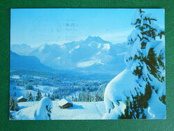 Képeslap Svájc 1977. Villars - téli táj 1253m magasságban