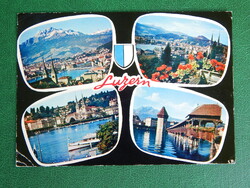 Képeslap Svájc 1962. Luzern látképe - mozaik