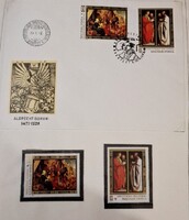 FDC, elsőnapi boríték és 2 db elsőnapi postatiszta bélyeg, Albrecht Dürer, 1979-ből