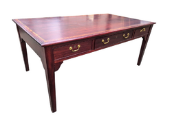 English Style Double-sided Mahogany Writing Desk