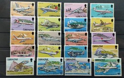 Giblaltár, postatiszta** repülős sorok