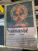 Namasté vászon poszter plusz képkeret 30x22