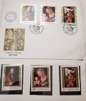FDC, elsőnapi boríték és 3 db elsőnapi postatiszta bélyeg, Albrecht Dürer, 1979-ből