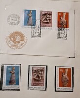 FDC, elsőnapi boríték és 3 db elsőnapi postatiszta bélyeg, Kovács Margit, 1978-ból
