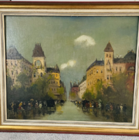 Berkes Antal kép,  Utcarészlet 68x 55