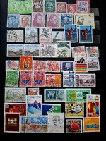 52 db Belga, Dél-Afrikai, Francia, Svéd , Lengyel, Canada,stb,  nem postatiszta bélyegek 1970.  5.