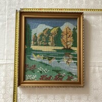 Erdő gobelin keretben, különleges nyugalommal