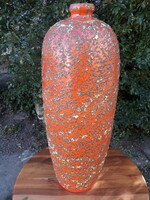 Retro,  óriás méretű Tófej kerámia padlóváza, 57 cm