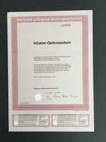 Deutsche Lufthansa Kötvény 300 DM 1967. Hibátlan!