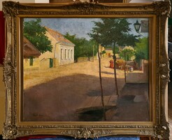 Glatter Gyula (1886 - 1927) : Napfényes utca (Szolnok?)