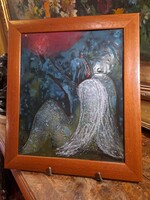EREDETI MORELLI EDIT TŰZZOMÁNC KÉP  29 X 35 CM
