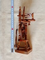 Miniatűr fa rokka dísz mini