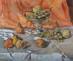 Cságoly Erzsébet (1929 - 1992) GYÜMÖLCSÖK EZÜST TÁLBAN