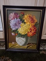 Eredeti Murin Vilmos virágcsendélet 41x50 cm