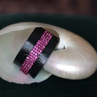Cango & Rinaldi Swarovski  karkötő lakkbőr pink