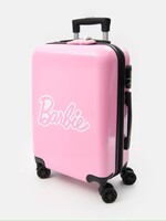 Barbie Bőrönd Poggyász Táska Prémium Minőségű Utazótáska Teleszkópos Nyél 4 Kerekű Rózsaszínű Új!