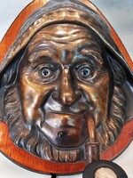 Antik bronz tengerész fali szivargyújtó öngyújtó - VIDEÓVAL