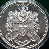 Barcs, címeres ezüstözött emlékérem