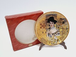 Goebel porcelán Gustav Klimt dísztányér, dobozában, 9,5 cm