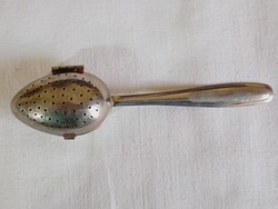 Fém nyeles teatojás teafű tartó kanál teaszűrő