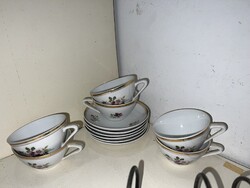 Hollóházi porcelán teás készlet. 4138