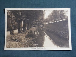 Képeslap,Kőszeg,Széchenyi tér,park látkép,részlet,Róth Jenő kereskedő kiadás Kőszeg,1925-