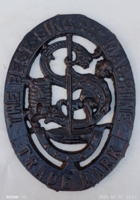 Singer varrógép öntöttvas plakett 1910-20 évek