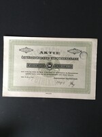 Osztrák Jelzálogbank Részvény 200 Korona 1922.