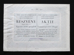 NIFE Akkumulátorgyár és Villamossági Részvénytársaság részvény 1000 pengő 1938