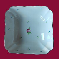 Herendi bécsi rózsás porcelán salátás tál Tertia jelöléssel