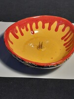Retro ikebana tál alján jelzett 18 cm átm LUX jelzés az allján