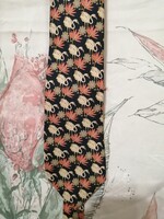 Különleges állat, madár, flamingó mintás férfi nyakkendő 100% silk