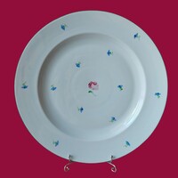 Herendi bécsi rózsás porcelán kerek tálaló