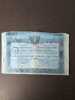 Osztrák-Magyar Állami Vasúttársaság Részkötvény 500 Frank 1855.
