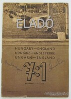Aranycsapat Puskás. Magyar-Angol 7:1 dedikált Grosics Buzánszky labda foci futball