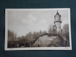 Képeslap,Kőszeg,Ó-ház kilátó látkép,részlet,Róth Jenő kereskedő kiadás Kőszeg,1925-