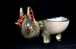 Gál Béla ( XX. sz második fele ) RETRÓ KERÁMIA CSACSI FŰSZERTARTÓ