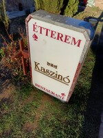 Retro magyar világítós reklám tábla , étterem , kaszinó