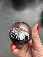 Tömör üveggömb levélnehezék, díszüveg gömb, papírnehezék