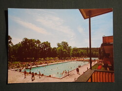 Képeslap,Miskolctapolca fürdő,barlangfürdő,strand,park,medence látkép,részlet, 1975-