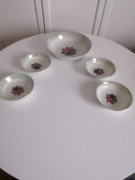 Porcelán, Kompótos szett 4 személyes, Cseh Imperial